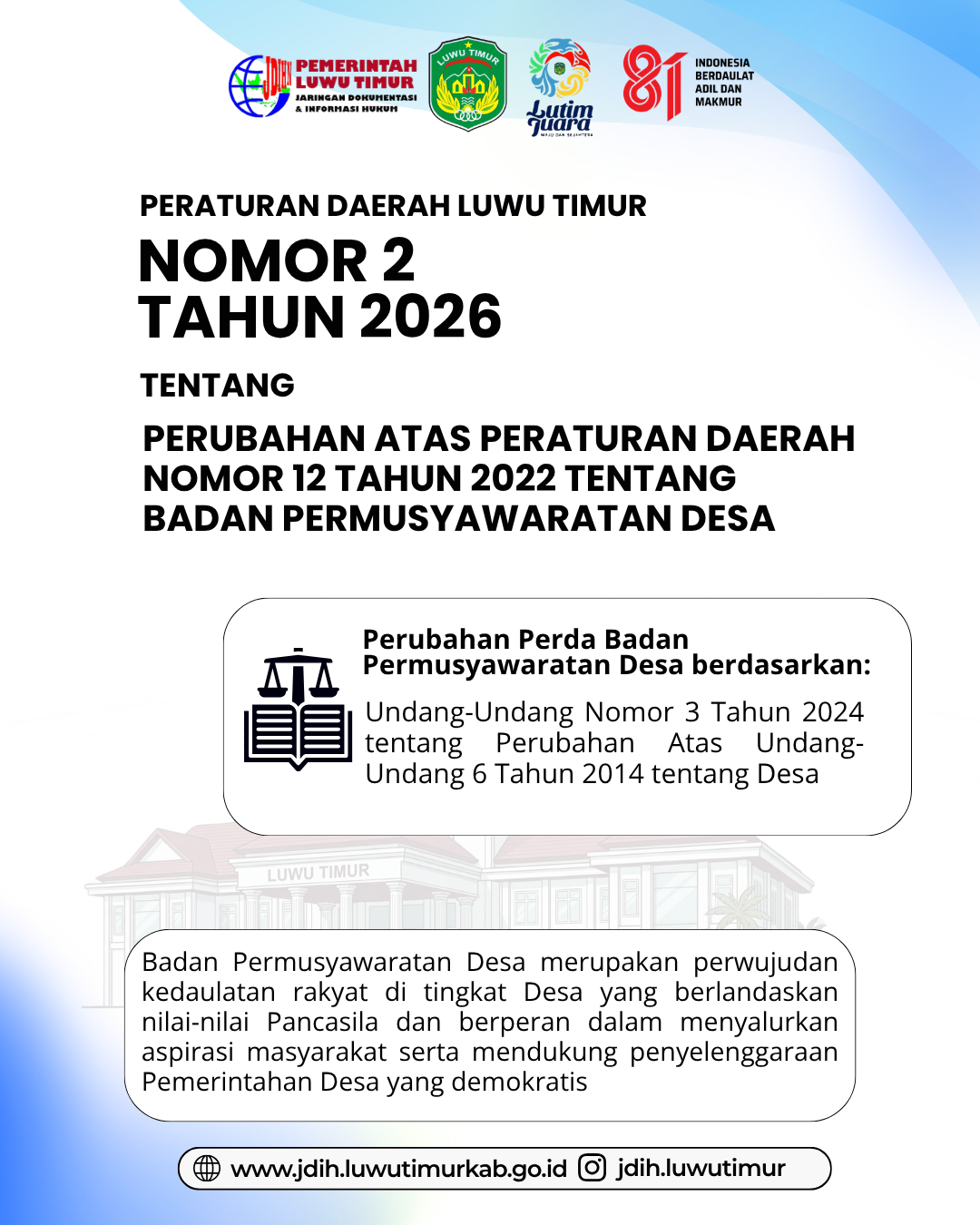 Peraturan Daerah Luwu Timur Nomor 2 Tahun 2026